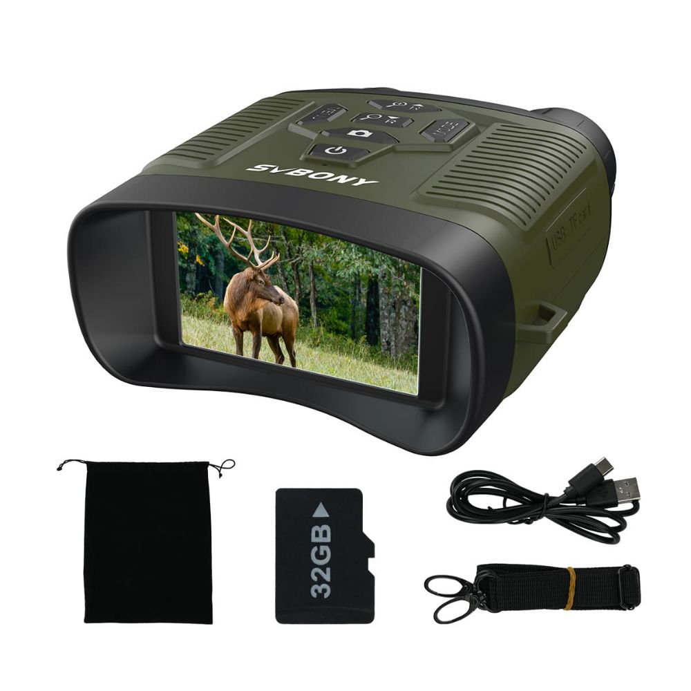 SX31 Night Vision Binoculars 4K Digital Infrared Green Goggles for Hunting, Bird Watching, Wildlife Observation, Night Fishing Camping