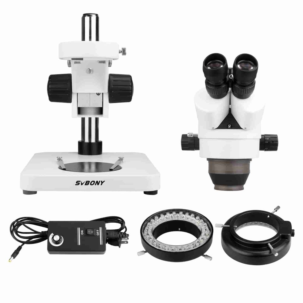 SM402 Zoom Microscope 7-45 Magnification Professional Trinocular Stereo With SV189 Digital Microscope Camera