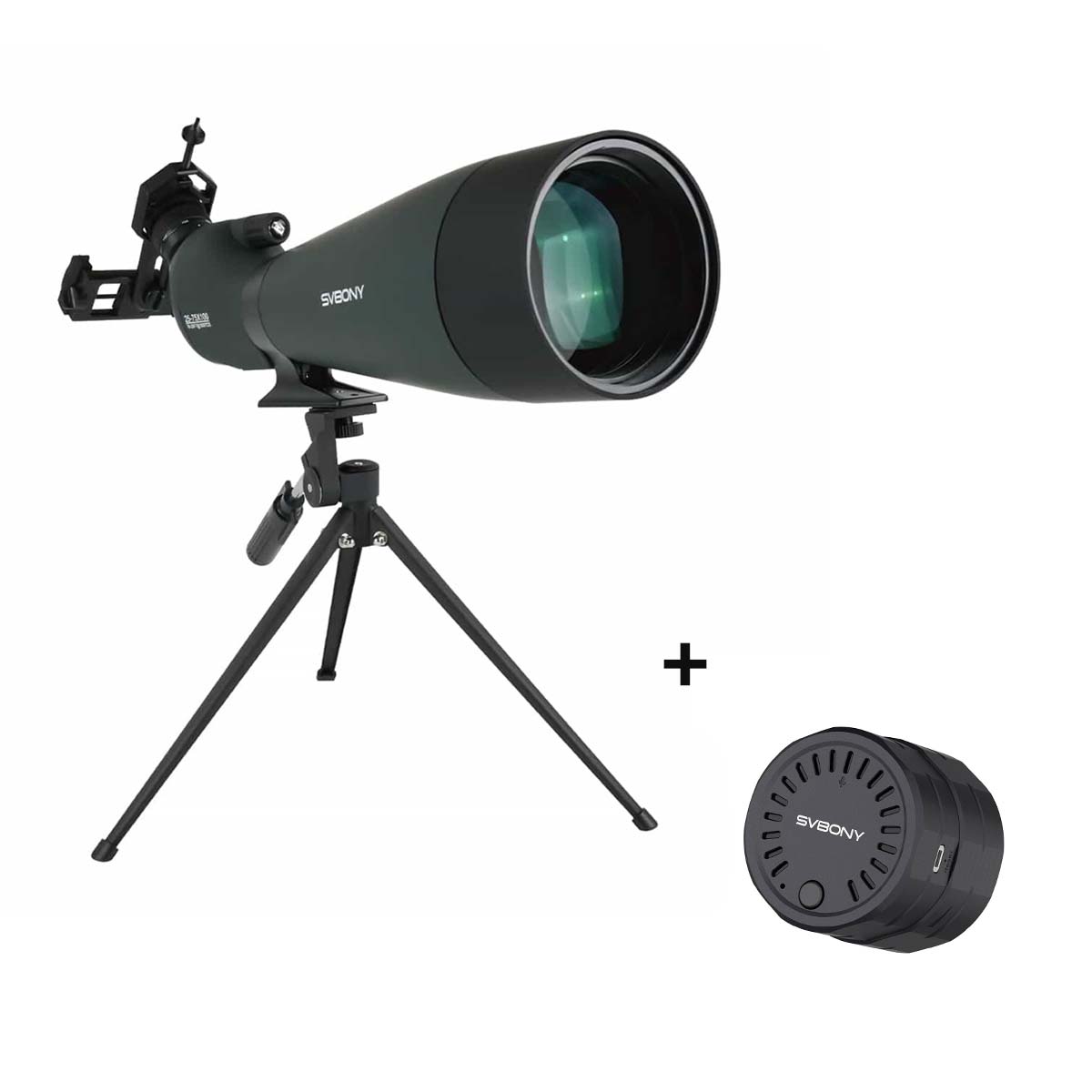 thumbnail image 2 of SVBONY SV28 Spotting Scope 25-75x70mm Angled Zoom Waterproof+Small 2 of 12