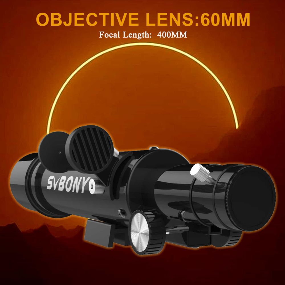 SV510 Solar Sunspots Observation Telescope 60mm f/6.6 Refractor with Backpack For Beginner, Children & School Teaching Christmas Gifts
