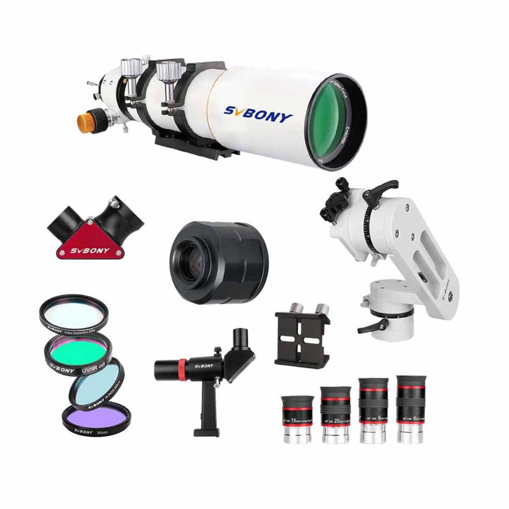 SV503 80/102 Refractor Telescope Set for Moon Observation and Planetary Photography