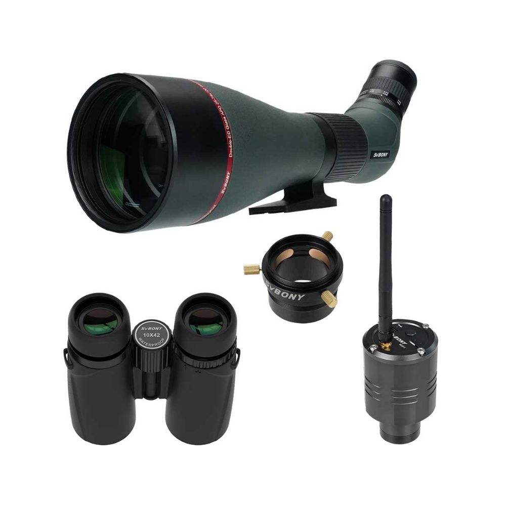 SA401 25-75X100 APO Spotting Scope - SA205 ED Binocular FMC Bak4 Prism IPX7 Waterproof for Birdwatching