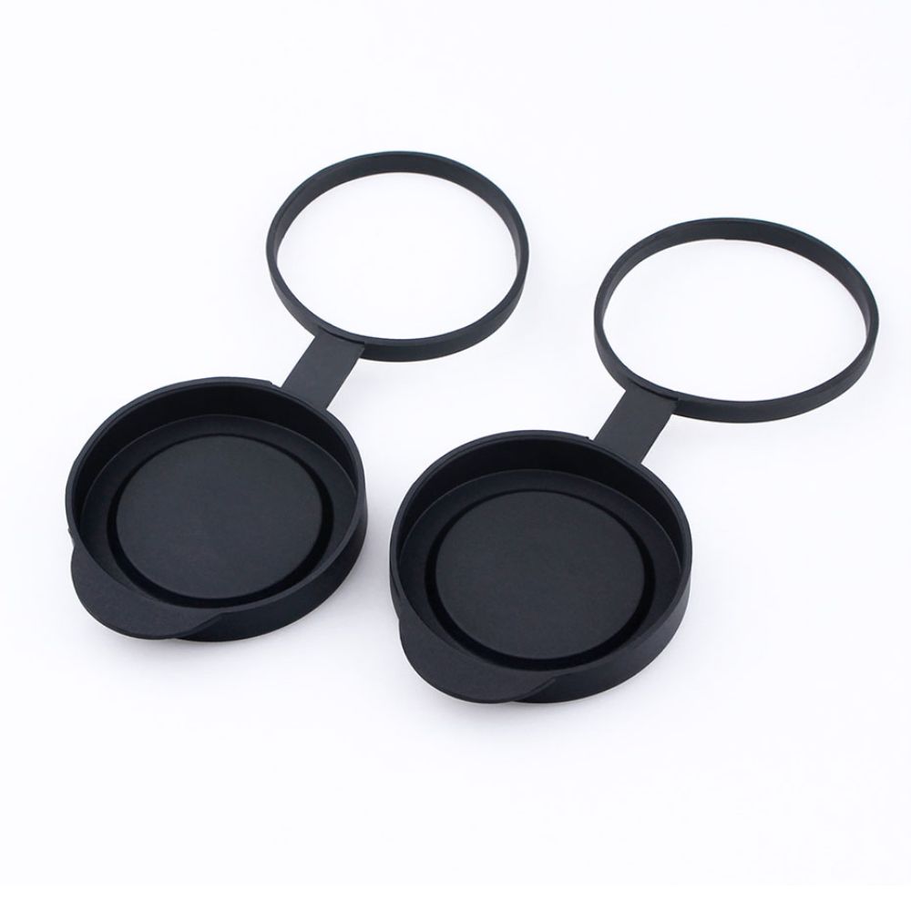 2-Piece Binoculars Protective Rubber Objective Lens Caps 42mm for Telescope with Outer Diameter 52~54mm 