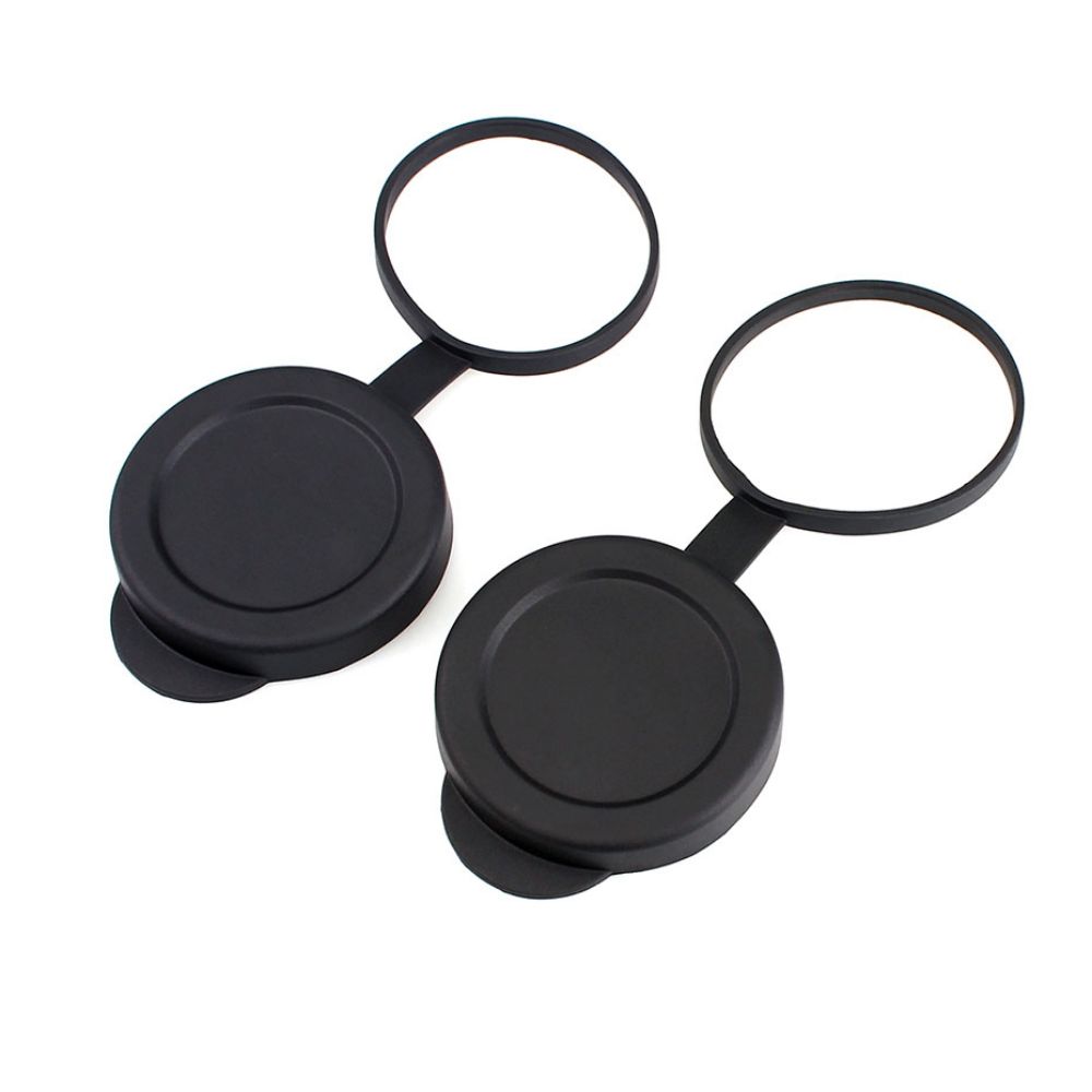 2-Piece Binoculars Protective Rubber Objective Lens Caps 42mm for Telescope with Outer Diameter 52~54mm 