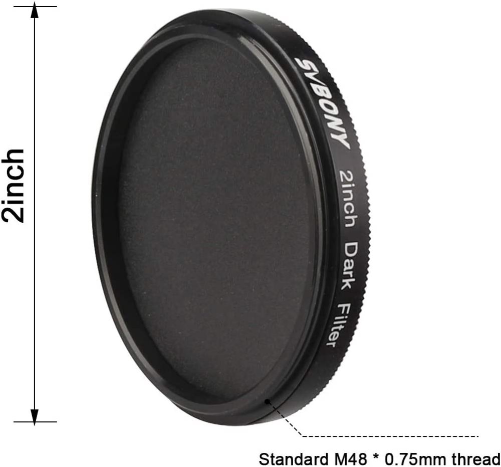 SV164 Dark Filter for CCDs Camera 2 inch