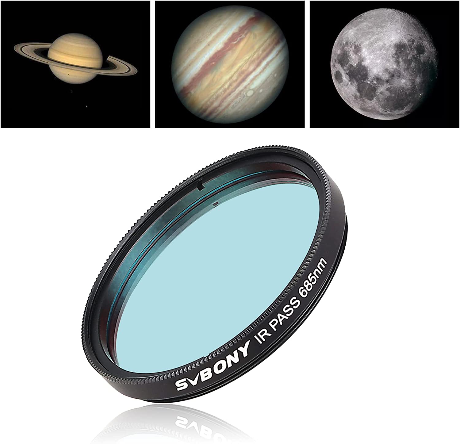 Svbony SV183 IR Pass Filter 685nm For Planetary Photography Contrast Enhancement 1.25 /2 Inches | Malaysia