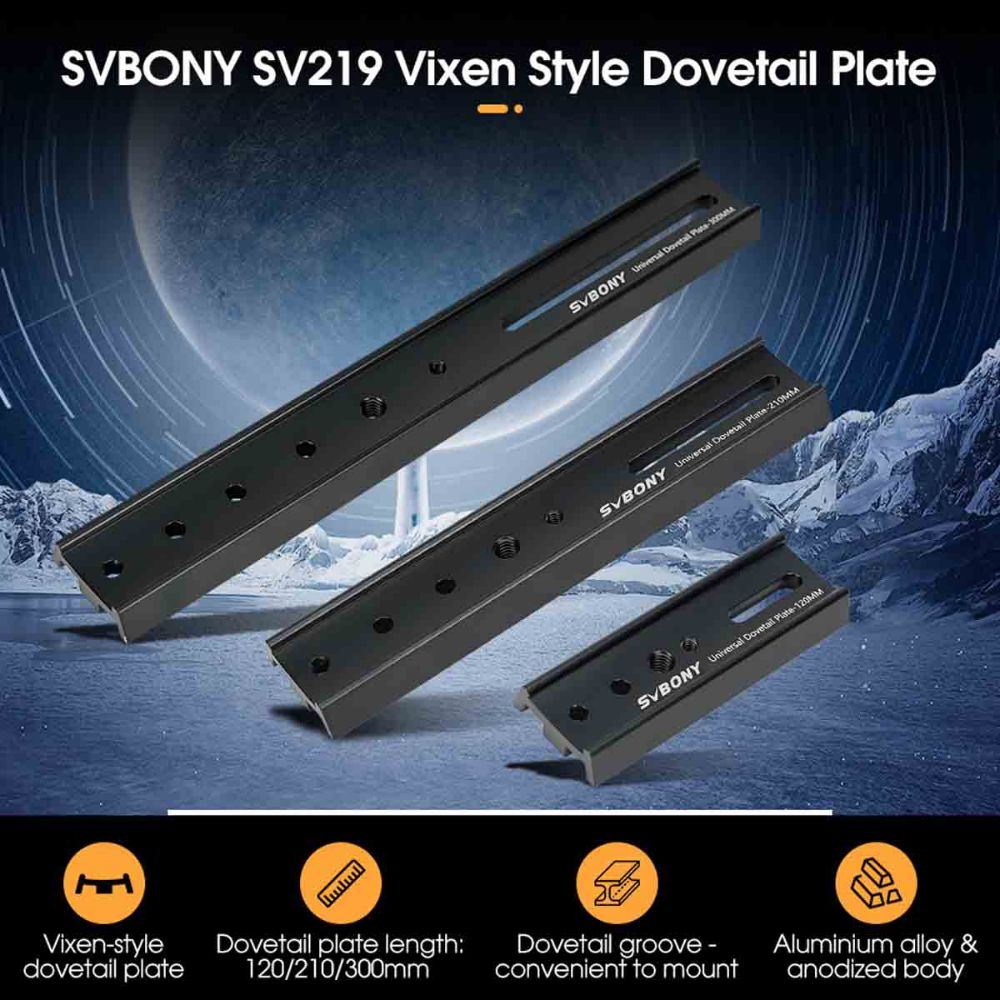 Svbony SV219 Black Dovetail Mounting Plate for Different Size of Telescopes Update