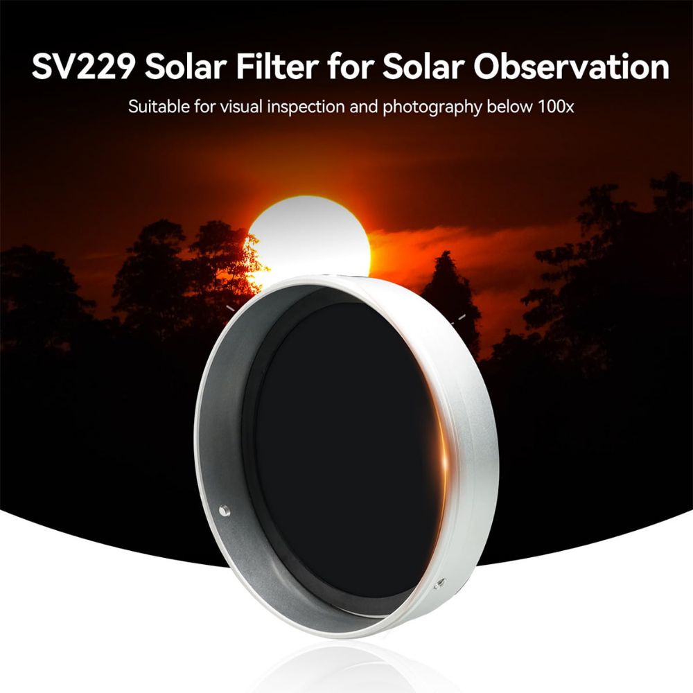 SV229 Solar Eclipse Telescope Filter Metal Cap - Meet ISO 12312-2:2015 Standard For Eclipses & Sunspots Observation 103mm 