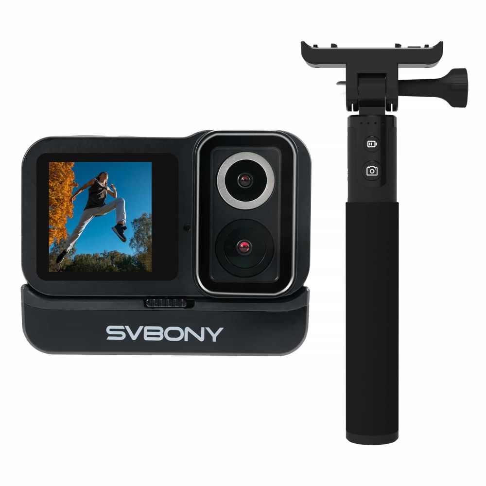 SVGo Dual Lens Action Camera 4K30fps IPX8 Waterproof for Bicycle Sports Outdoor