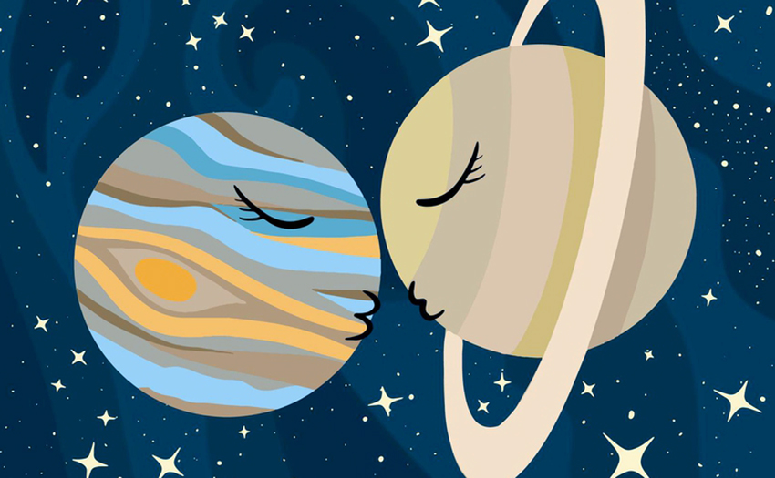 Saturn meets Jupiter