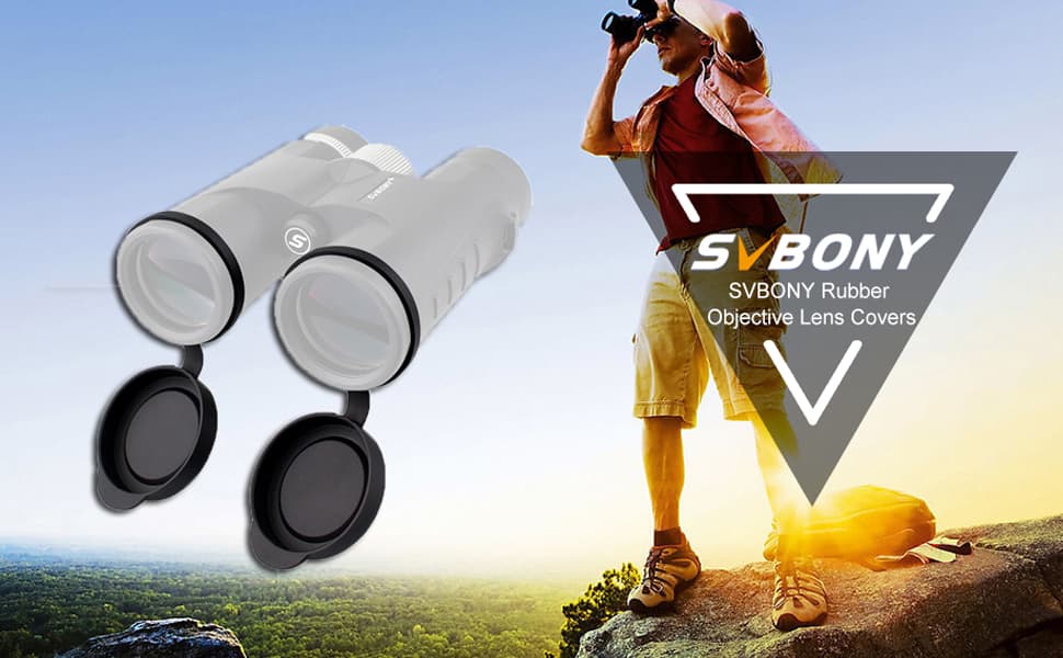 SVBONY 2 Piece Binoculars Protective Rubber Objective Lens Caps