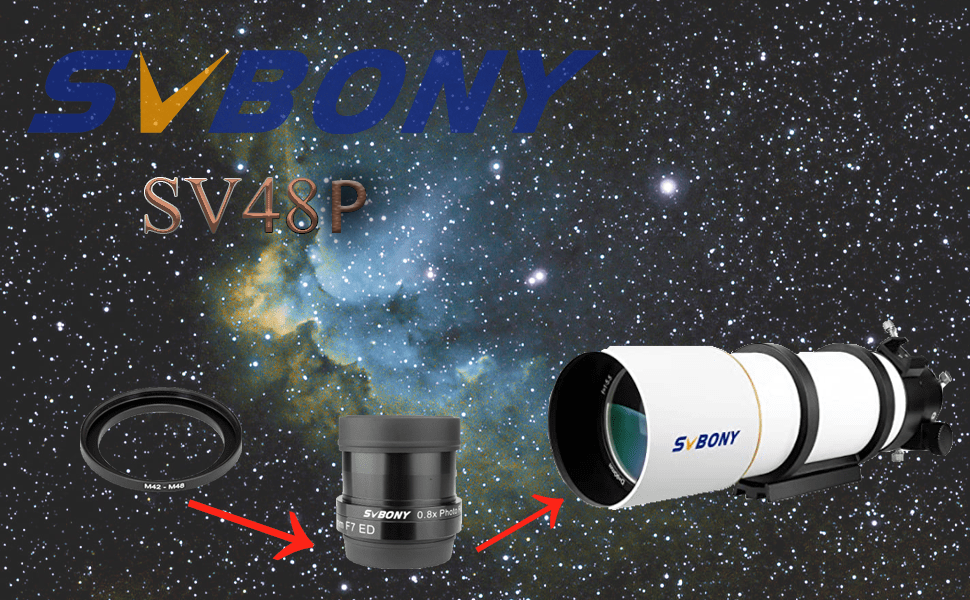 The SV193 focal reducer can also be perfectly combined with the SV48/SV48P！