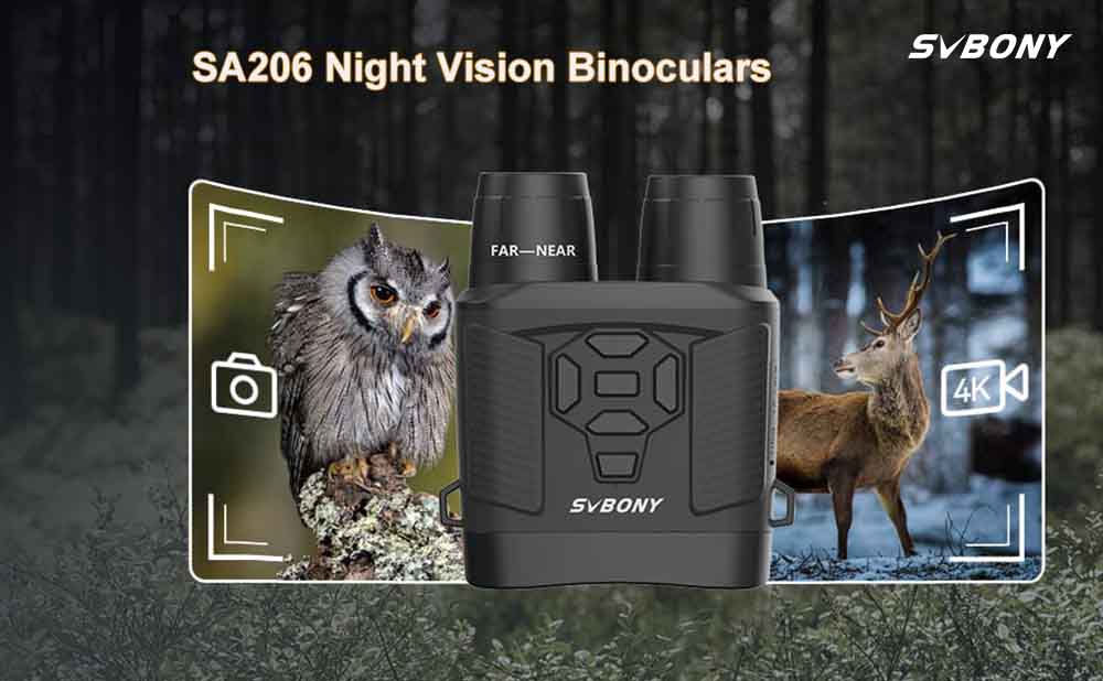 Explore the Nocturnal World with SVBONY SA206 Night Vision Binoculars