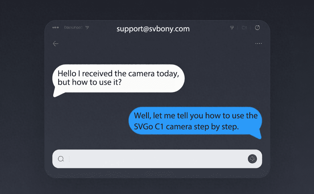 Step by step to use SVGo C1 camera