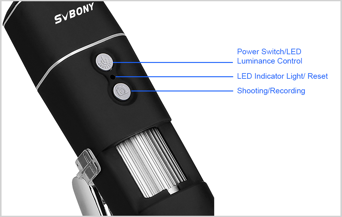 SV606  50X-1000X Stepless Zoom WIFI Digital Microscope