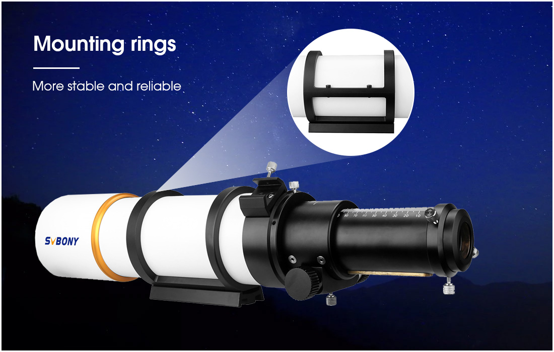 Svbony SV48P telescope mounting rings