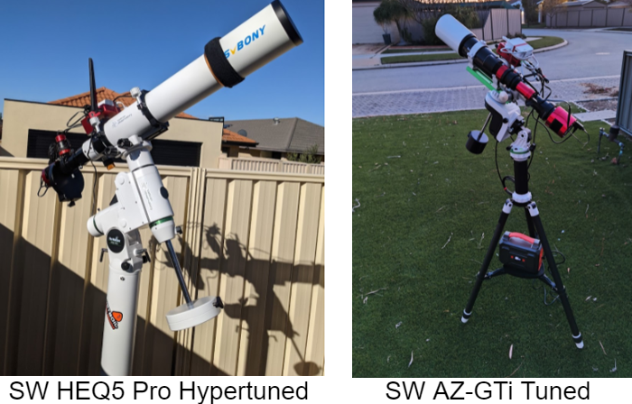 SW HEQ5 Pro Hypertun and SW AZ-GTi Tuned