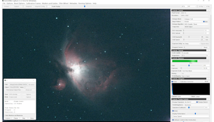 Screenshot of AstroDMx Capture