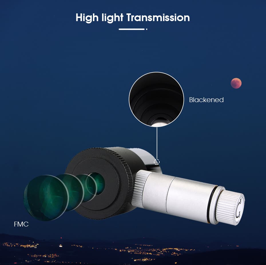 12.5mm 1.25" Illuminated Reticle Plossl Telescope Eyepiece