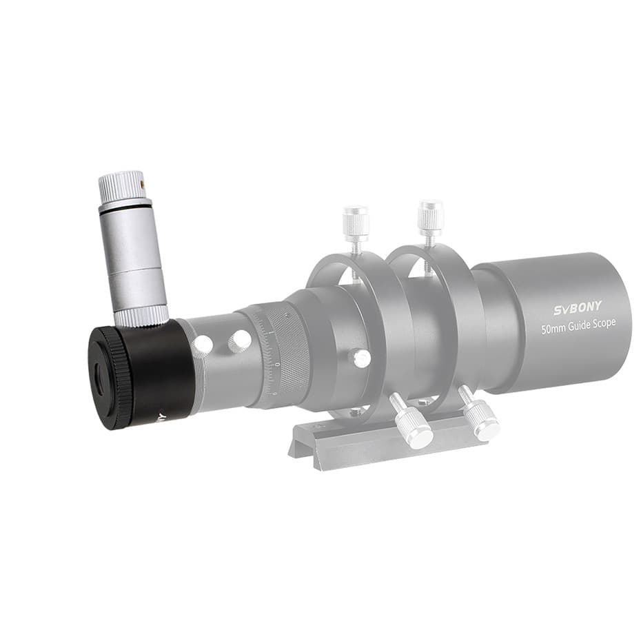 Collocation of illuminated reticle eyepiece and guide scope