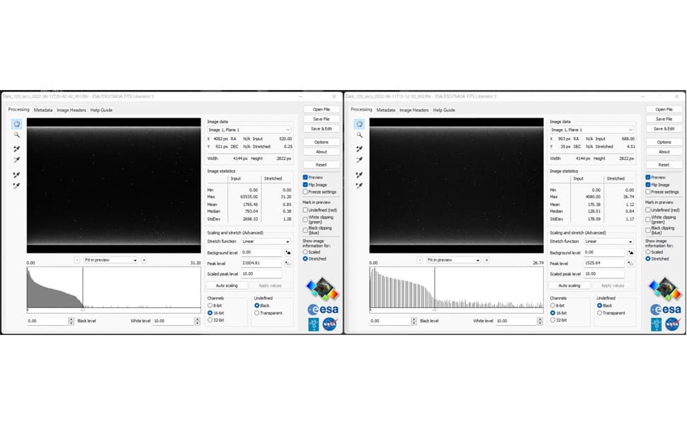 Image histogram comparison