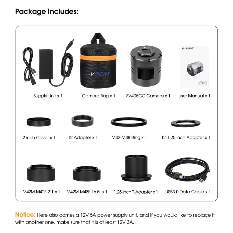SV405CC Package Includes