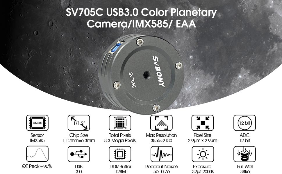 SV705C USB3.0 Color Planetary Camera / IMX585 / EAA