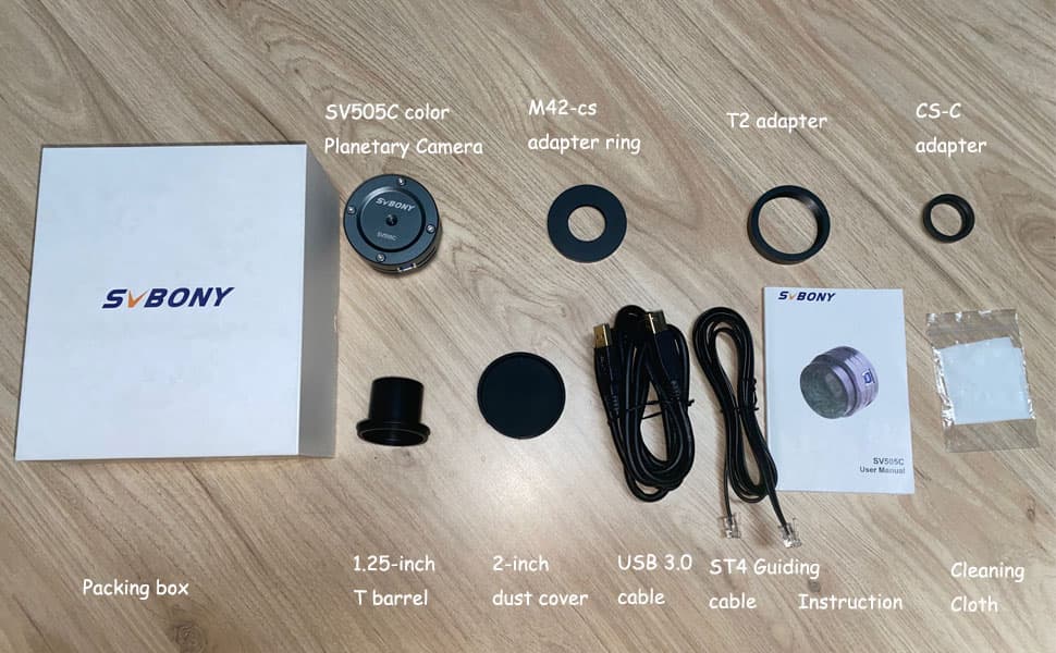 SV505C Packing list