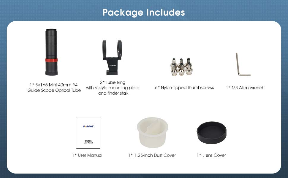 Svbony SV165 Mini 40mm f/4 Guide Scope