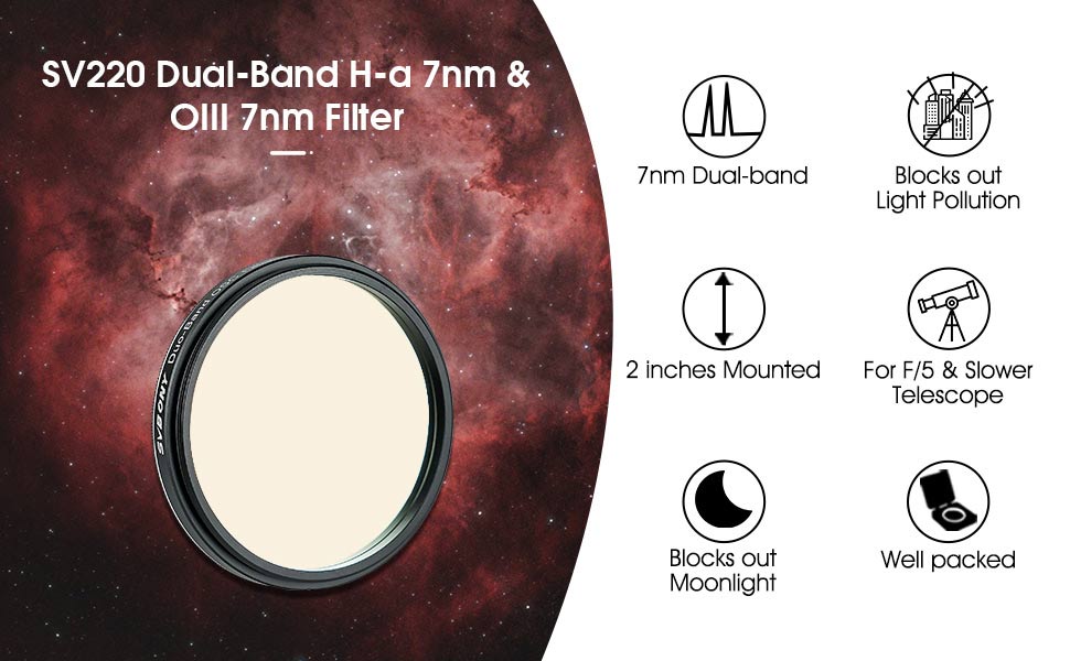 SV220 Dual-Band 7nm Nebula Filter