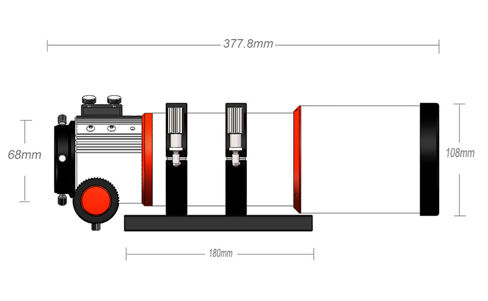 Dimensions of Sv550 Telescope