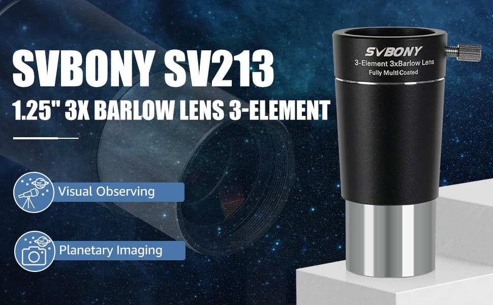 Svbony SV213 Barlow Lens 1.25"3x