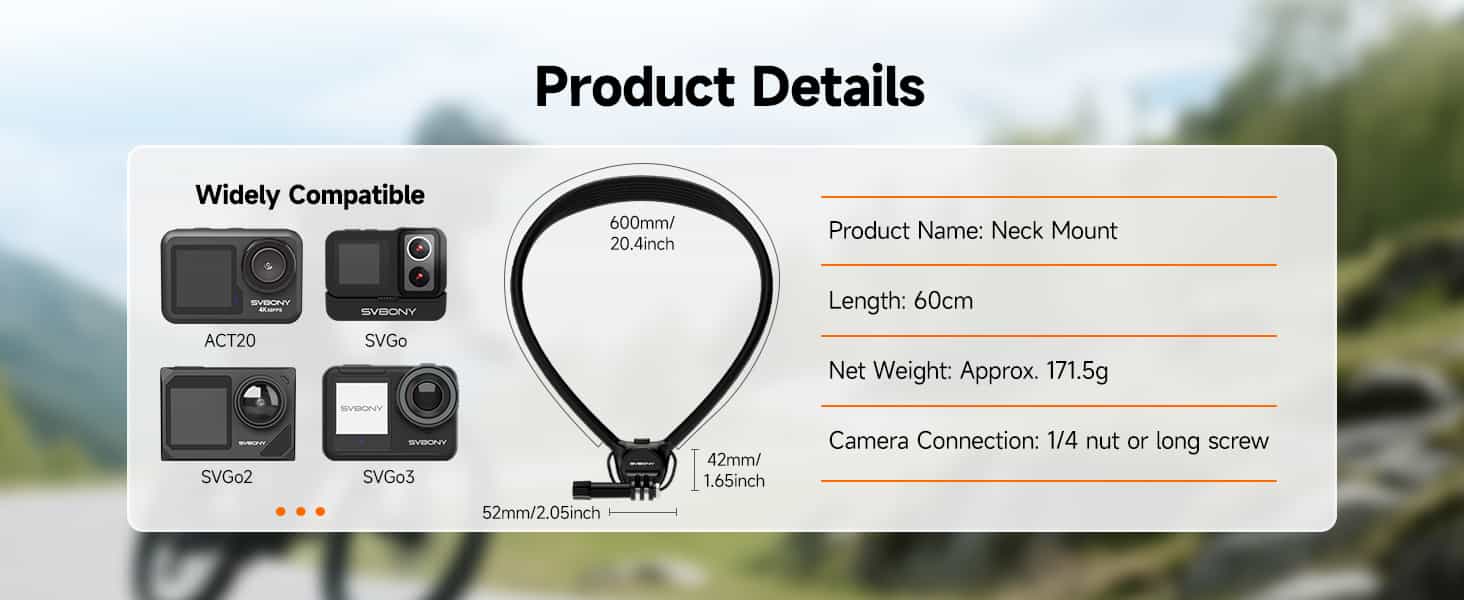 Sports Camera Neck Mount