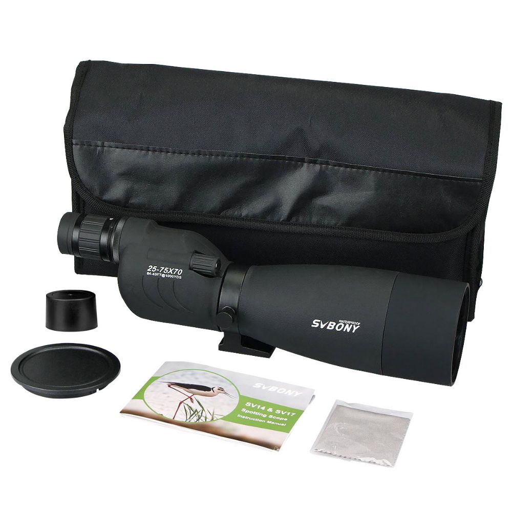 SV17 25-75x70mm Straight Svbony Spotting Scope for Target Shooting Hunting