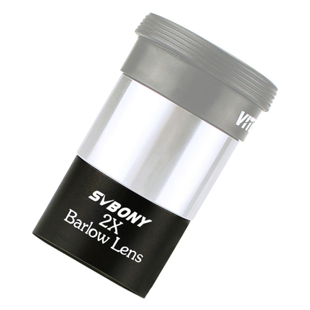 SVBONY 1.25''  2X Barlow Lens Telescope M28.5*0.6 Thread for Eyepiece 31.7mm