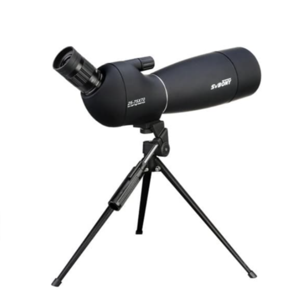 Svbony SV28 Black 25-75x70 Spotting Scope with Desktop Tripod