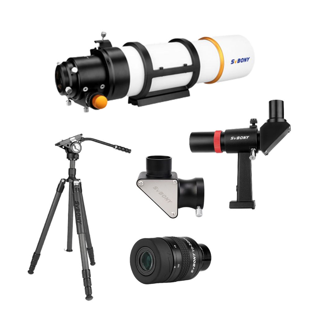 SVBONY SV48P Refractor OTA 90mm F5.5 Telescope Set for Visual Astronomy