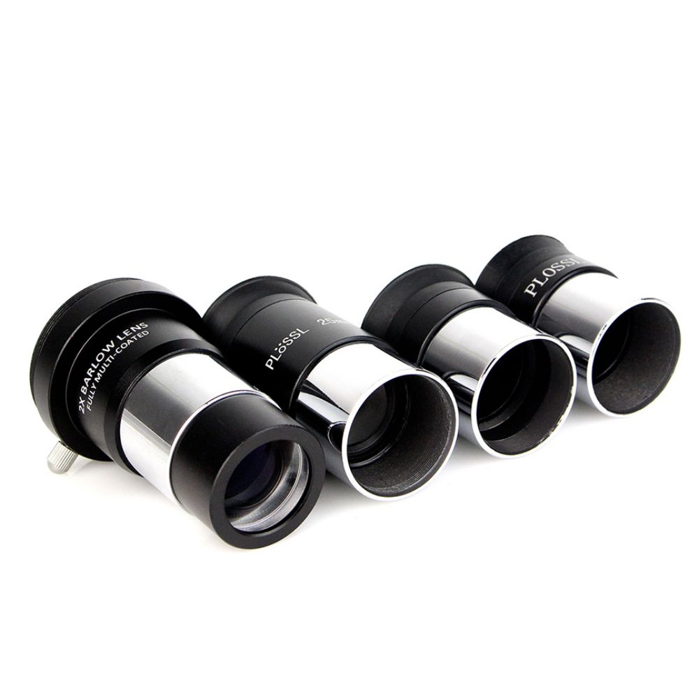 SVBONY 1.25inch Plossl Eyepiece 4mm 10mm 25mm Multi Coated + 2X Barlow Lens Astronomy Telescope Accessory Kit