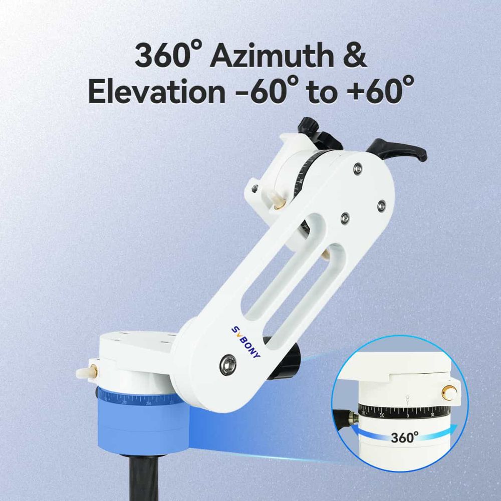 SV225 Adjustable Angle Alt-Azimuth Telescope Mount With SA410 Carbon Fiber Tripod