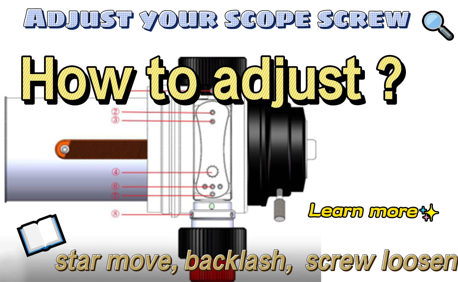 SV503 focuser screw notes and adjustment methods