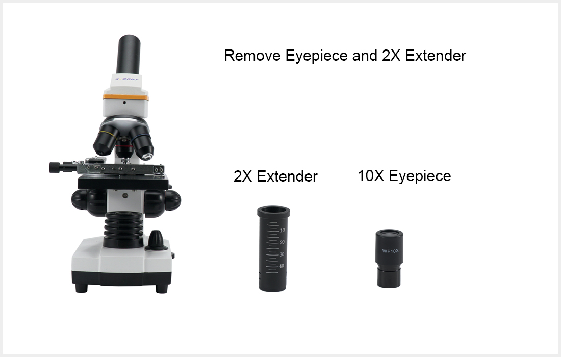 Remove Eyepiece and 2X Extender