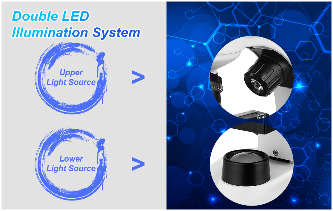 SV605 microscope double LED illumination system