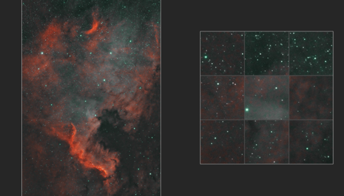 SV503 With 0.8x Reducer Field Flattener Image of the North American Nebula and PI Aberration Inspector Analysis