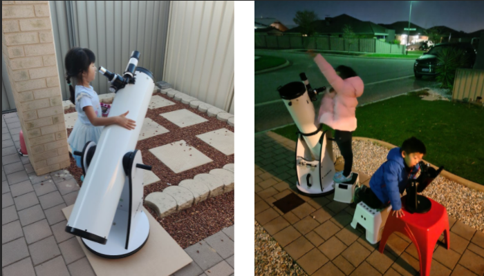 Cute babes with their telescopes Cute babes with their telescopes
