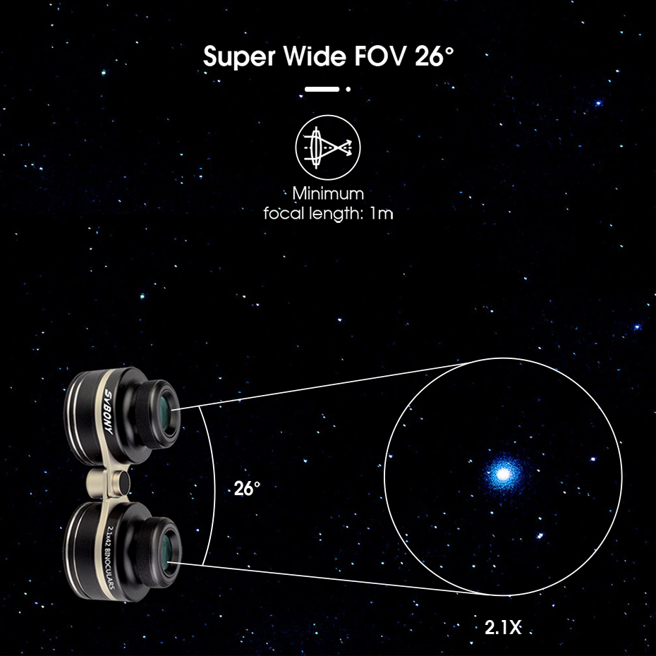 SV407 Binoculars have Super Wide FOV 26°