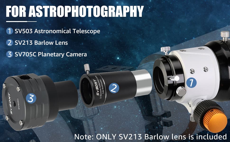 Svbony SV213 Barlow Lens 1.25"3x