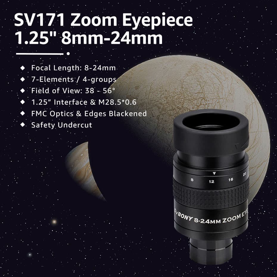 Svbony SV171 Zoom Eyepiece for Telescope